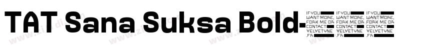 TAT Sana Suksa Bold字体转换